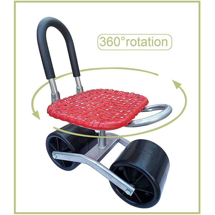 ガーデニング/ローンケア用シート付きガーデンカートローリングスクーター、ローリングガーデニングシート、ポータブルガーデンワークチェア、高さ調節可能、360 ガーデニング/ローンケア用シート付きガーデンカートローリングスクーター ローリングガーデニングシート ポータブルガーデンワークチェア 高さ調節可能