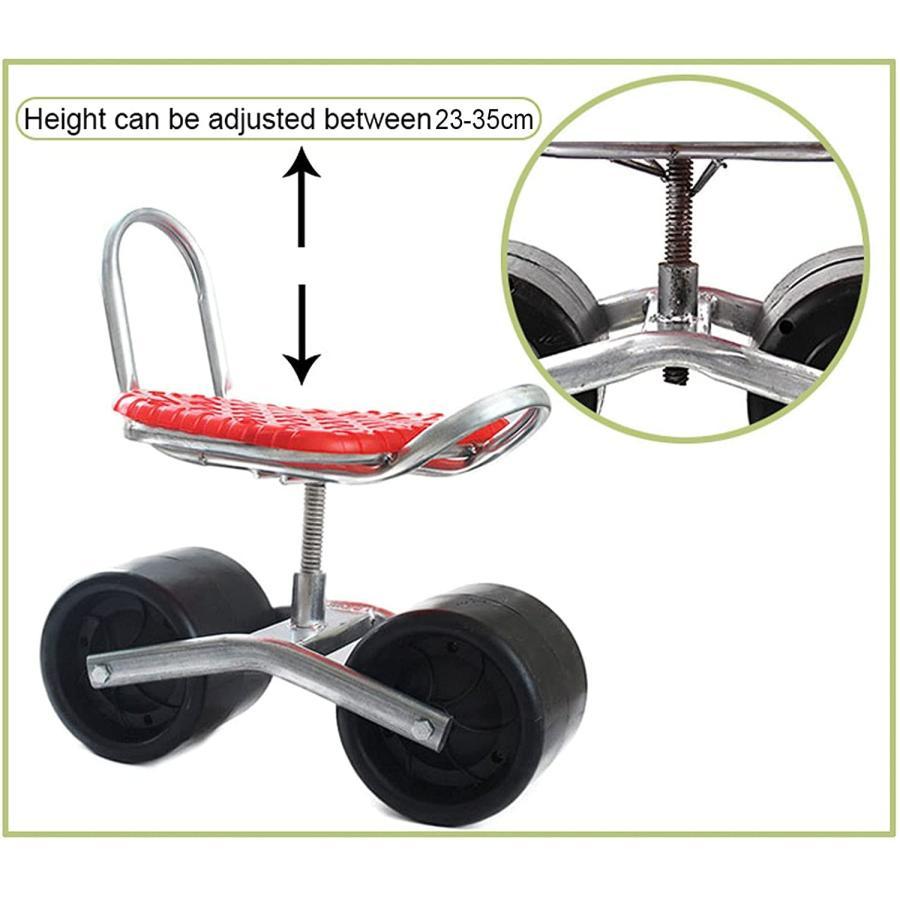 ガーデニング/ローンケア用シート付きガーデンカートローリングスクーター、ローリングガーデニングシート、ポータブルガーデンワークチェア、高さ調節可能、360 ガーデニング/ローンケア用シート付きガーデンカートローリングスクーター ローリングガーデニングシート ポータブルガーデンワークチェア 高さ調節可能