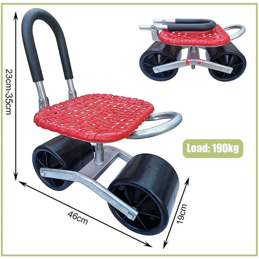 ガーデニング/ローンケア用シート付きガーデンカートローリングスクーター、ローリングガーデニングシート、ポータブルガーデンワークチェア、高さ調節可能、360 ガーデニング/ローンケア用シート付きガーデンカートローリングスクーター ローリングガーデニングシート ポータブルガーデンワークチェア 高さ調節可能