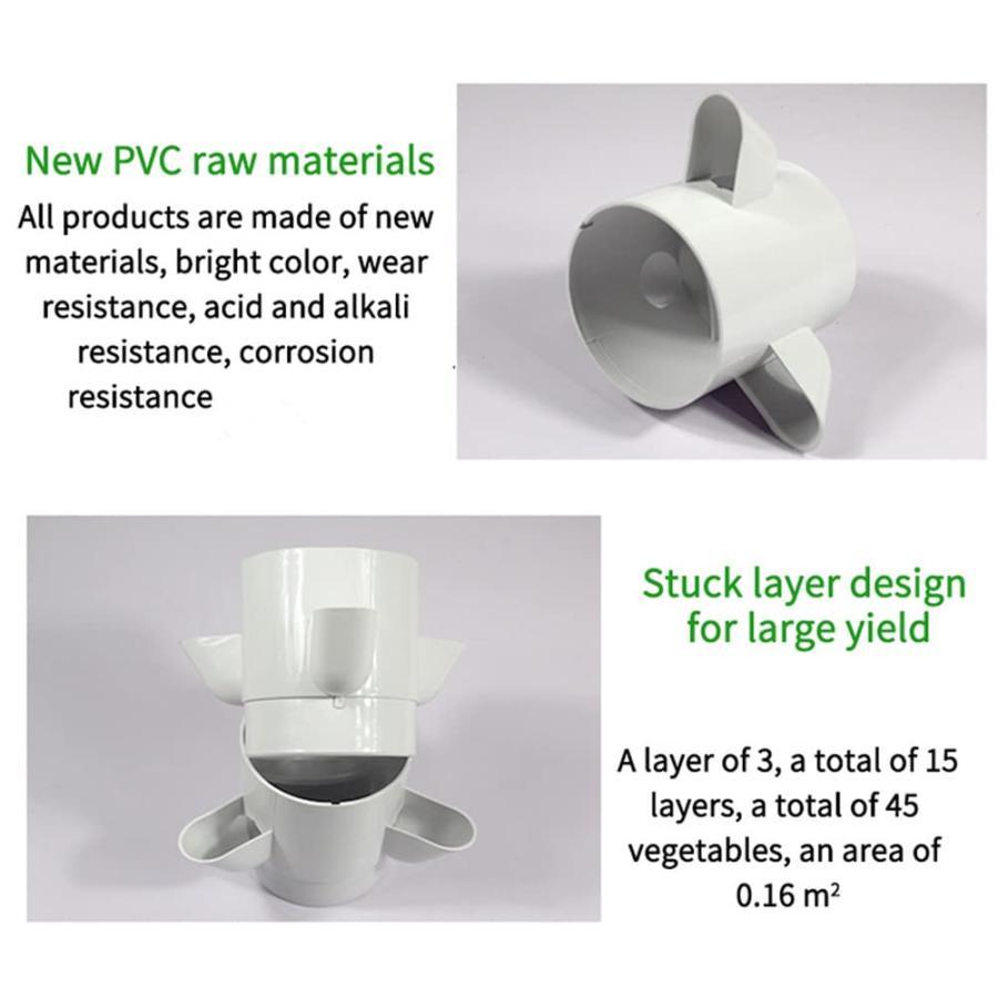 【新品未開封】 水耕栽培タワー成長システム、15層45穴屋内水耕栽培システム、LEDグローライト付き、ハーブ、果物、野菜用のポンプと可動式水タンクを備えた垂直成長タワーサイ 【LWH8150405927】(29322円)