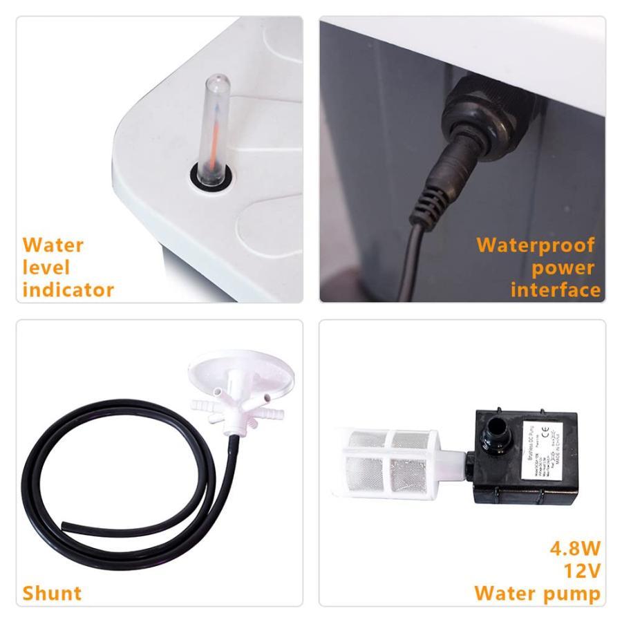 本日価格！！ 水耕栽培タワー成長システム、15層45穴屋内水耕栽培システム、LEDグローライト付き、ハーブ、果物、野菜用のポンプと可動式水タンクを備えた垂直成長タワーサイ 【AAA9867893597】(35501円)