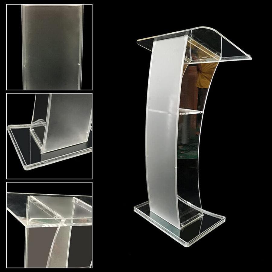 透明なアクリルの表彰台、教会のためのパルピット、教室ステージのためのアクリル表彰台スタンド、表彰台アクリルホスト司会者デスク、ゲストデスク、垂直読書プ 透明なアクリルの表彰台 教会のためのパルピット 教室ステージのためのアクリル表彰台スタンド 表彰台アクリルホスト司会者デスク ゲストデスク 垂直読書プ