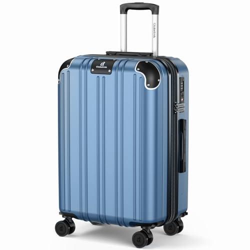 Globetrek] スーツケース Mサイズ 拡張機能付き 60L ブレーキ付き