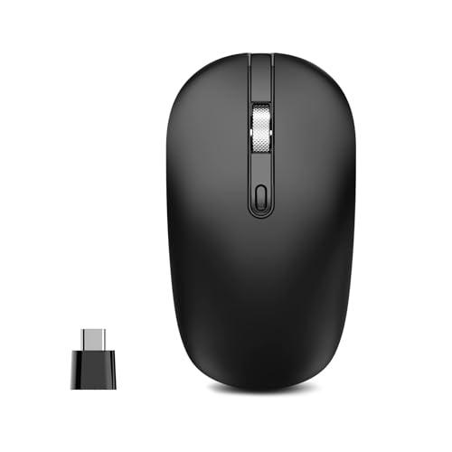 無線マウス usb-c ノートパソコン/MacBook用マウス 瞬時接続 静音 3