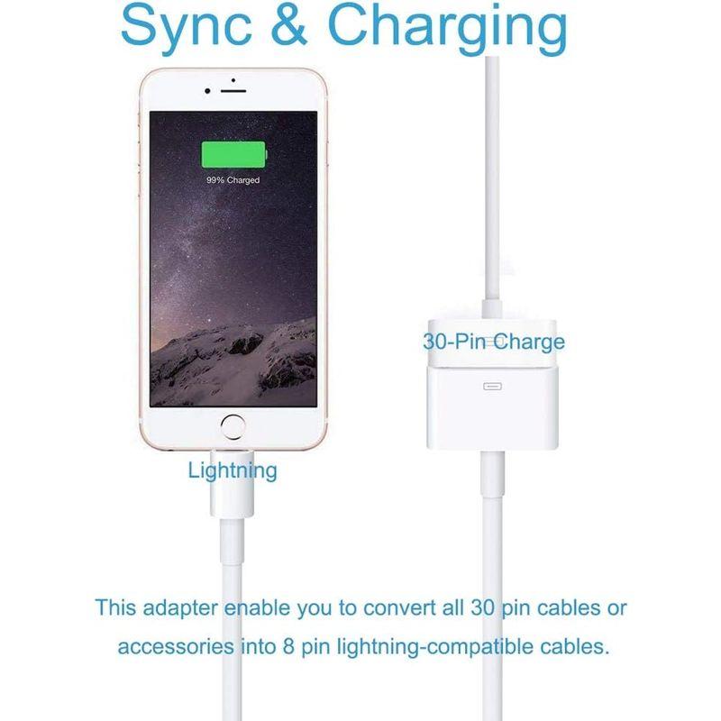 ROSYCLO (ロージークロ) Lightning - 30ピンアダプター Apple MFi認証 iPhone充電データ同期コネクターケ｜pocchi｜05
