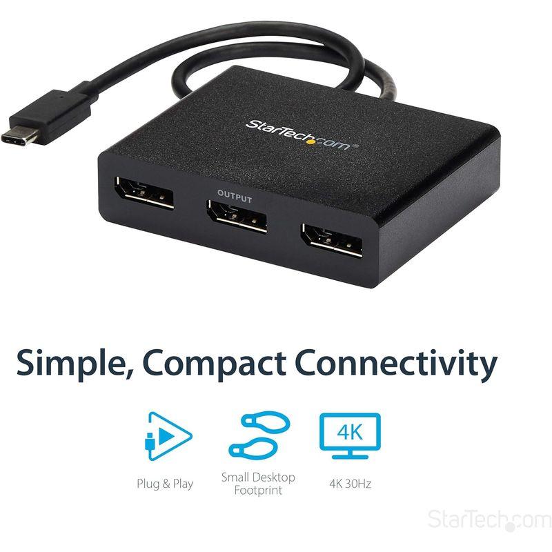 神奈川激安 StarTech.com USB-C - DisplayPortマルチモニターアダプタ 3ポートMSTハブ 4K対応 3ポートDisplay