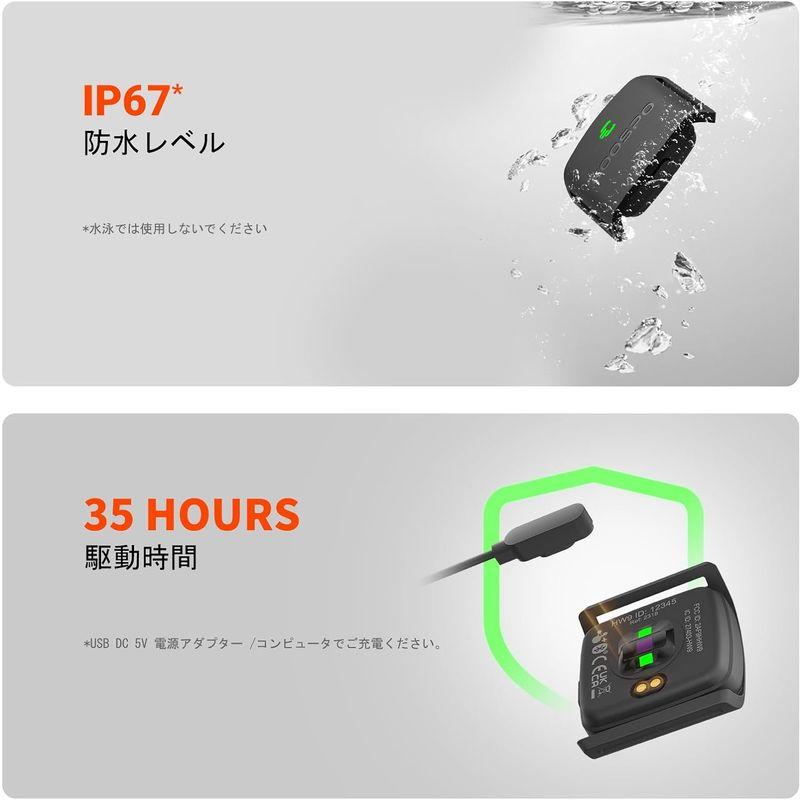COOSPO HW9 心拍計 アームバンド 光学式 心拍センサー ANT+&Bluetooth5
