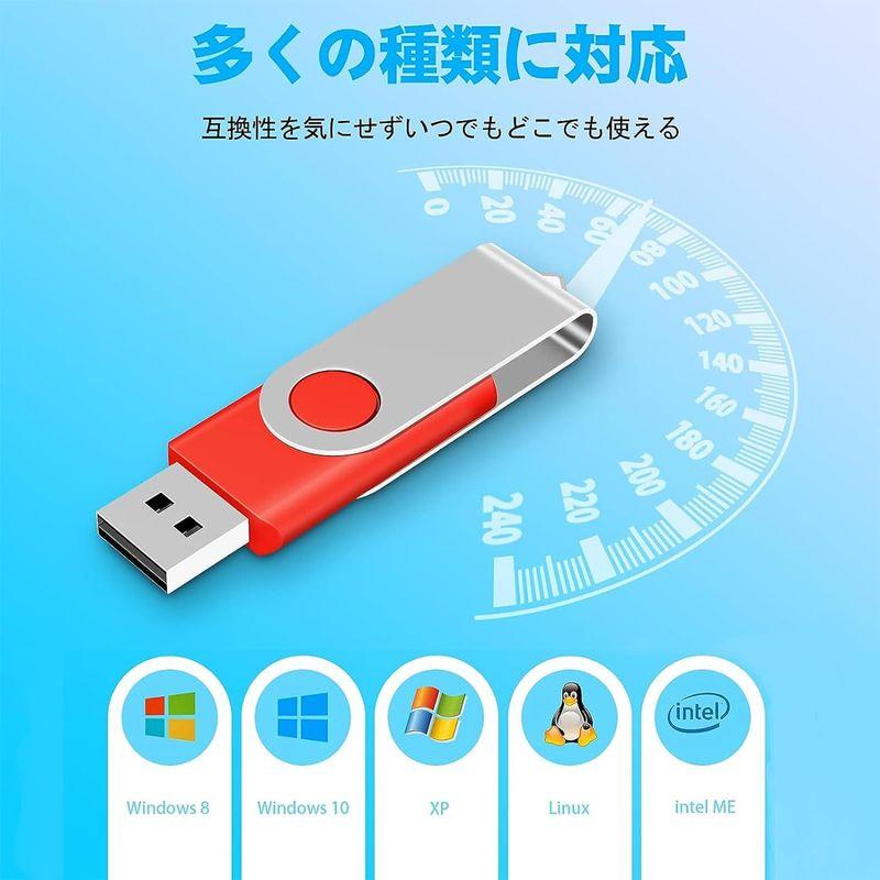 USBメモリ 8GB 10個セット EASTBULL フラッシュドライブ USB2.0usbメモリー フラッシュメモリー 360°ギャップレ ...