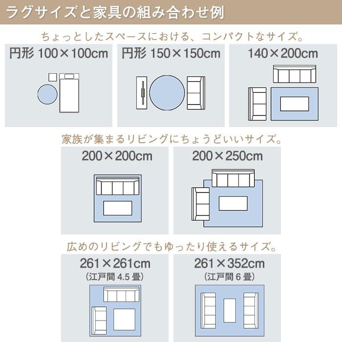 スミノエ ラグ ラグマット イルミエ 200×250cm 日本製 オールシーズン