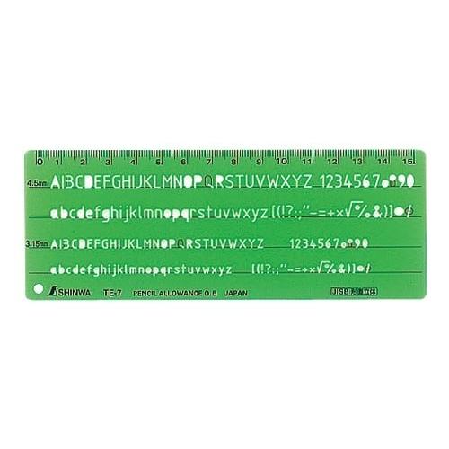 シンワ測定 テンプレート Te 7 英数字記号定規 メール便対応 5個まで To ポッチワン 壁紙屋さん 通販 Yahoo ショッピング