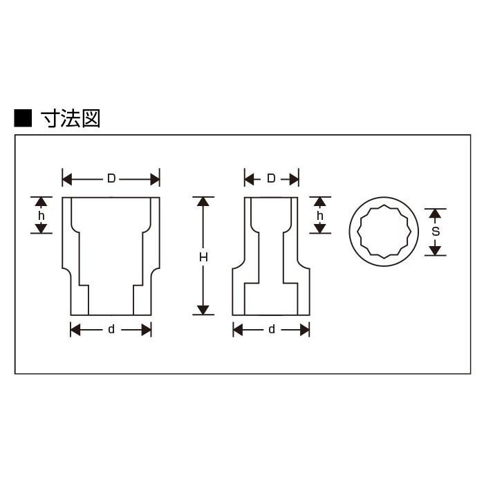 LOBSTER ソケット差込角9.5mm用（12角） 対辺15mm LM315 LOBSTER（エビ印） : ポッチワン 壁紙屋さん - 通販 ...