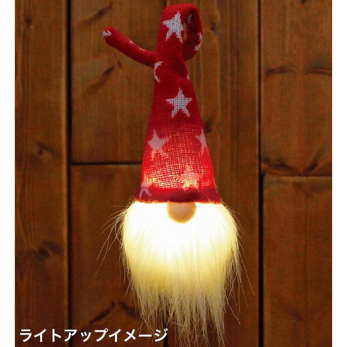 クリスマス 飾り オーナメント LEDノースクリスマス ノルディックサンタ ノルディックサンタ/スノーサンタ/チェックサンタ/ボーダーサンタ/スターサンタ｜pocchione-kabegami｜05