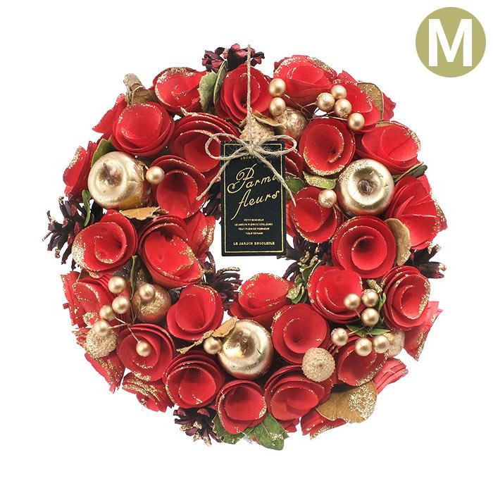 リース フラワーリース 冬 クリスマス CMナチュラルリース M