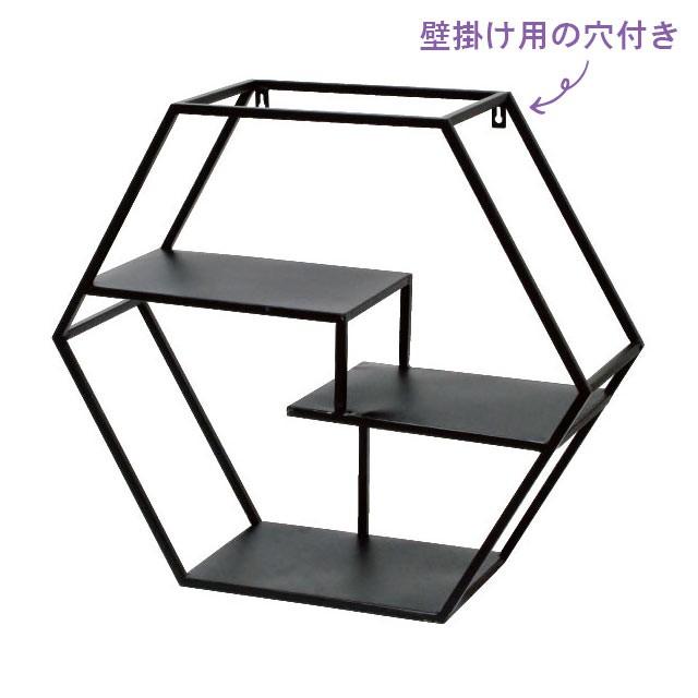 丸和貿易 飾り棚 和風 壁掛け 六角飾り棚 (S) : ポッチワン 工具 丸和貿易 飾り棚 和風 壁掛け 六角飾り棚 (S) : ポッチワン 工具