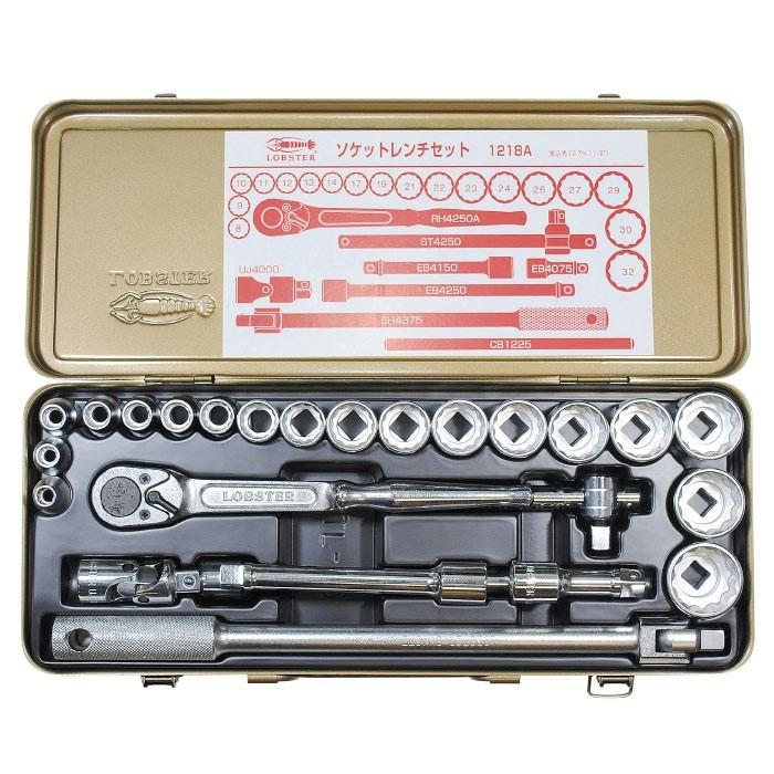 LOBSTER ソケットレンチセット 差込角12.7mm（12角） 1218A LOBSTER 