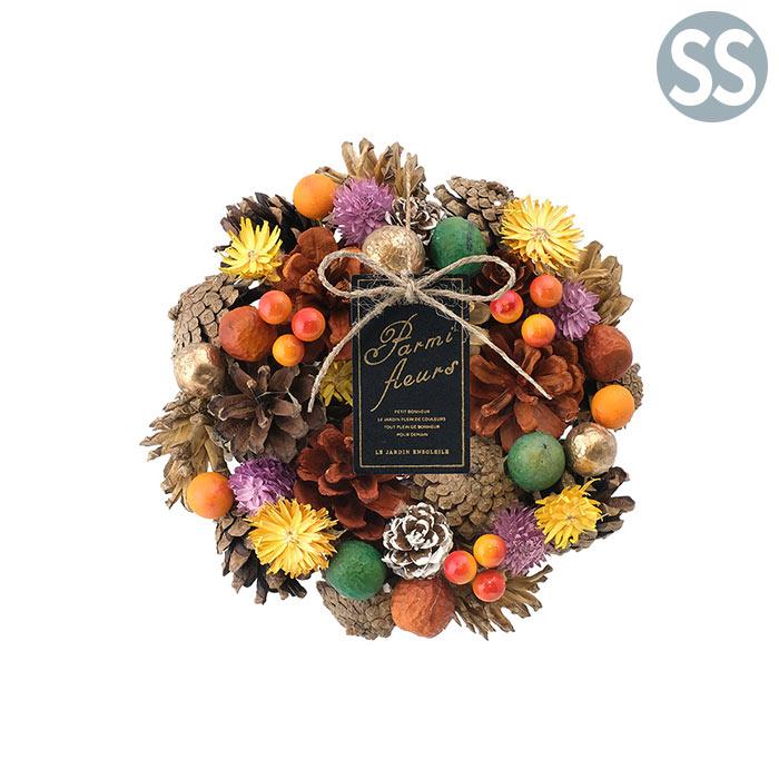 フラワーリース グリーン三日月リース プリザーブドフラワーリース リース