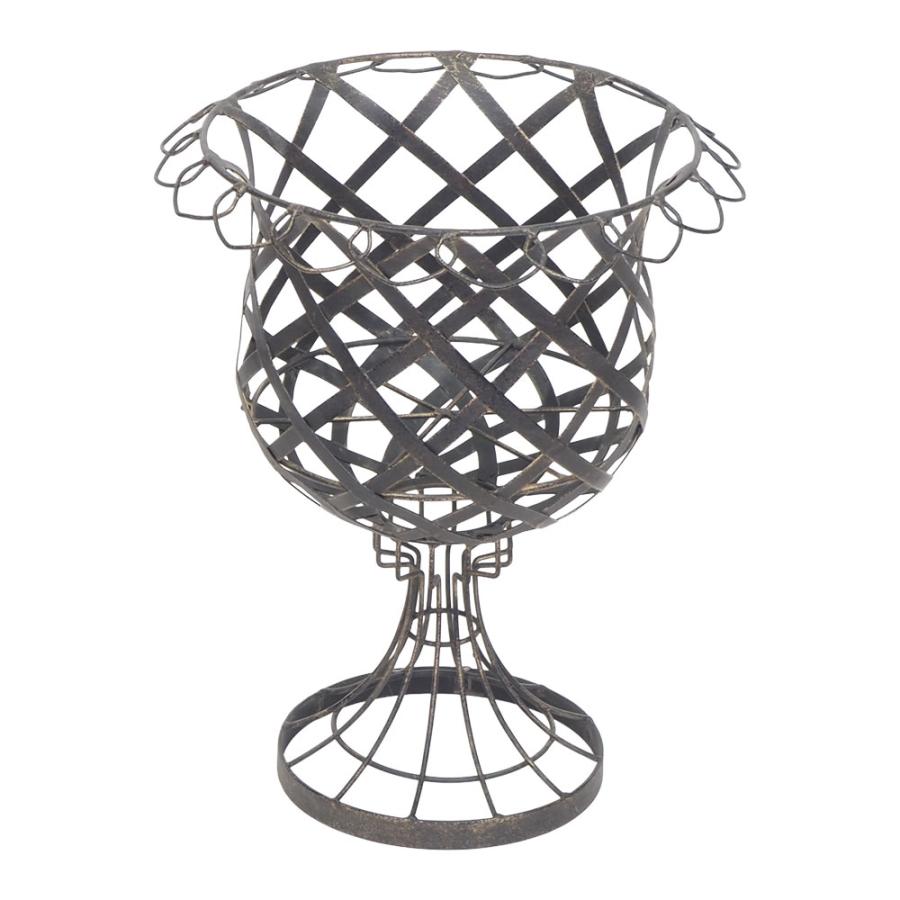 ガーデニング雑貨 置物 オーナメント オブジェ アイアンヴェルポット