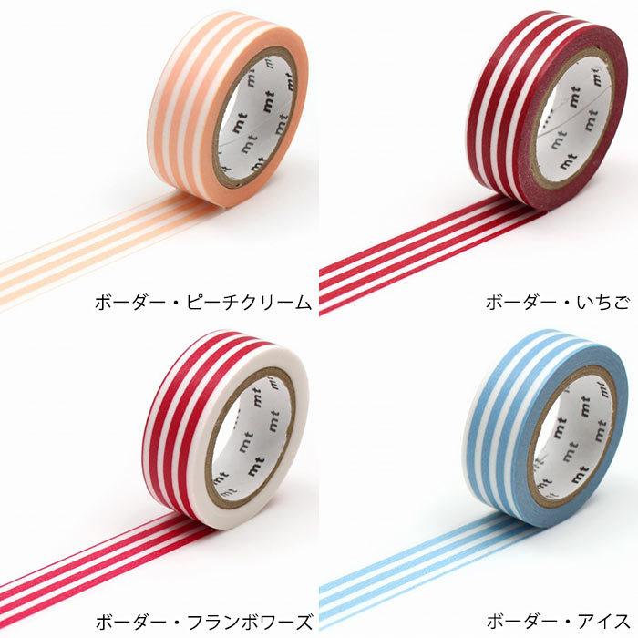 mt（エムティー） マスキングテープ マステ mt 1P DECO ボーダー柄 幅