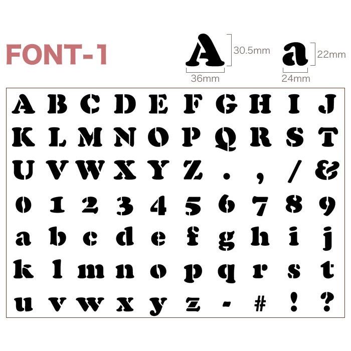 ステンシルシート グラフィティーステンシル 全文字セット Font 1 To ポッチワン 収納屋さん 通販 Yahoo ショッピング