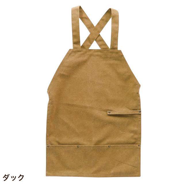 丸和貿易 エプロン 無地 バッククロス キャンバスエプロン20oz