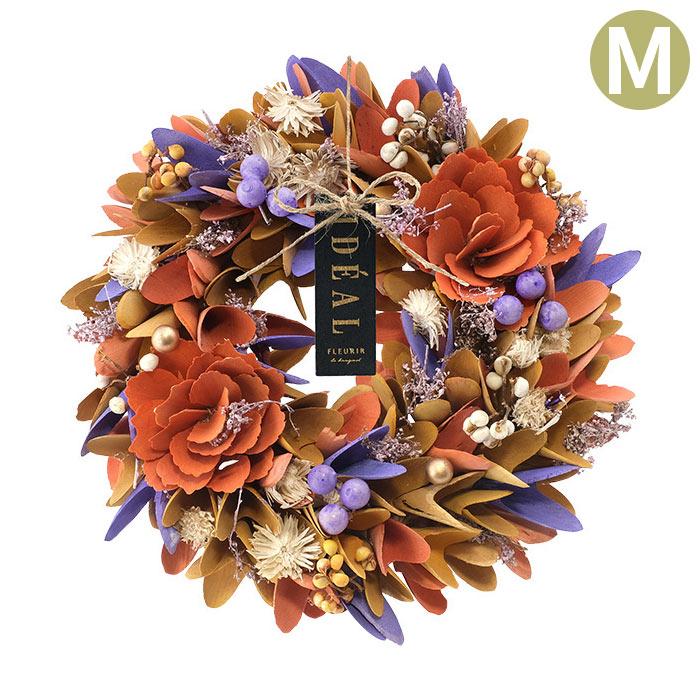 ハロウィン(*^^*)リース　秋リースHALLOWEEN 木の実リース　雑貨 ハロウィン リース 直径約61センチ 大きいリース 秋 カエデ 楓