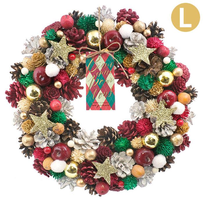 リース フラワーリース 冬 クリスマス CMナチュラルリース L オールド