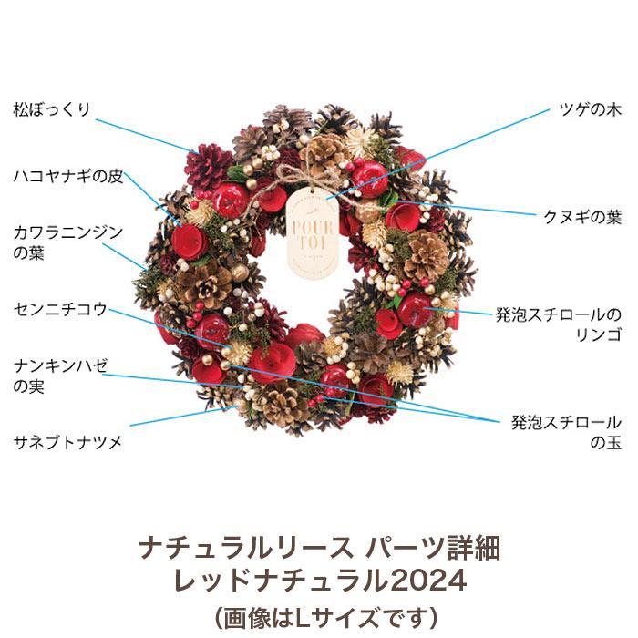 リース フラワーリース 冬 クリスマス CMナチュラルリース M レッド 