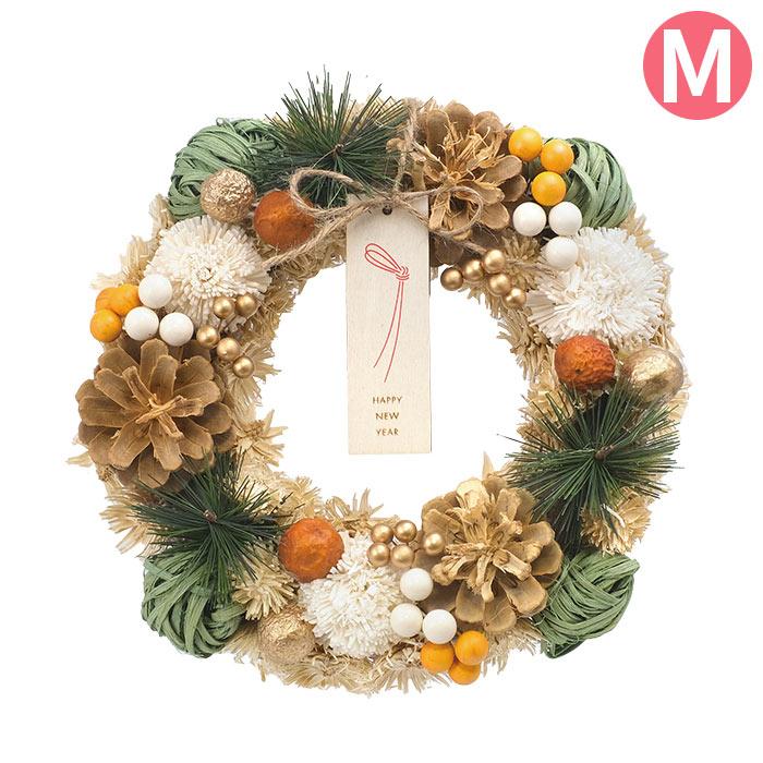 リース フラワーリース 正月飾り 新年 迎春 和風 NYジャパネスクリース