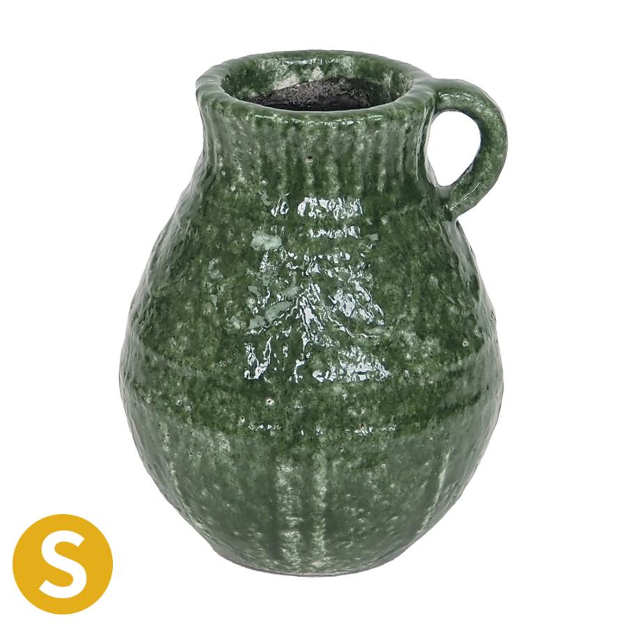 植木鉢 おしゃれ 丸形 壺型 穴あき グレーズドジャーポット トラム