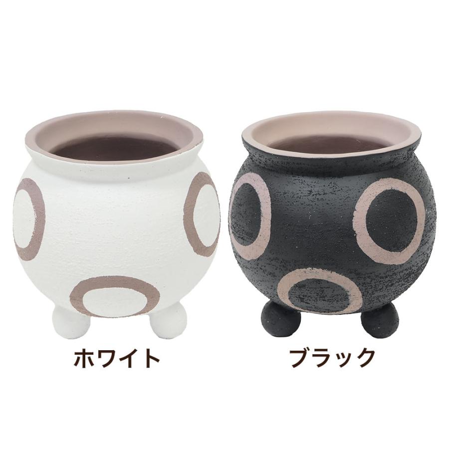 植木鉢 おしゃれ 丸型 穴あき セメントポット サークルジャーポット L