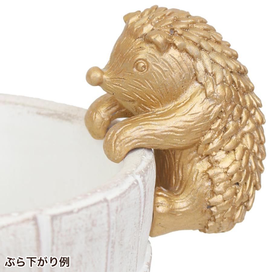 ガーデニング雑貨 ハリネズミ 置物 オーナメント オブジェ ゴールド