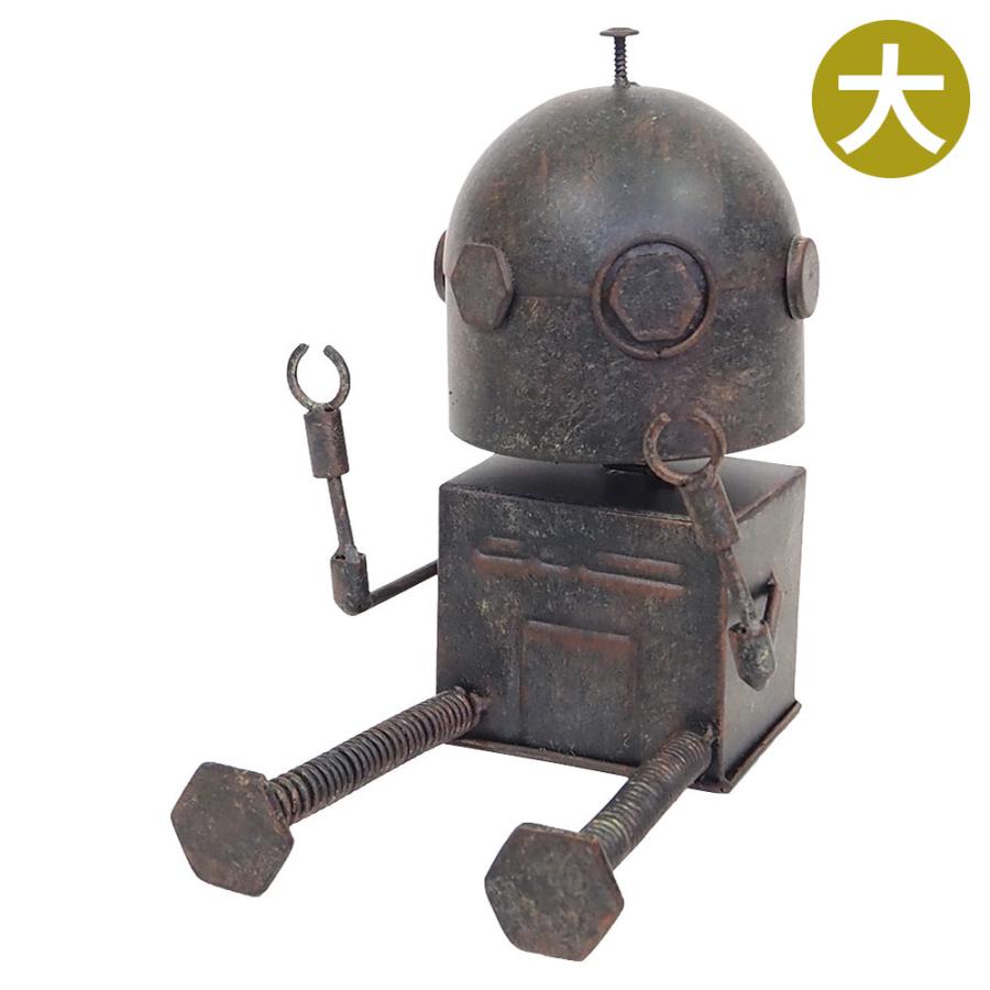 ガーデニング雑貨 ブリキ 置物 オーナメント オブジェ メタルロボット4