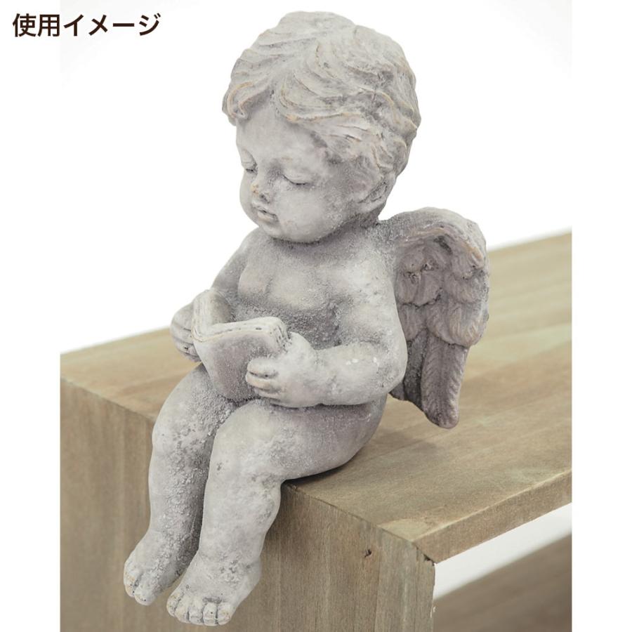 ガーデニング雑貨 天使 置物 オーナメント オブジェ エンジェル座り