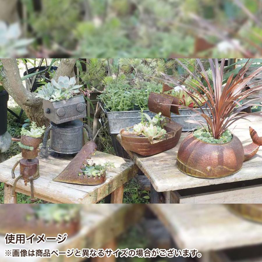 ガーデニング雑貨 ブリキ 植木鉢 オーナメント オブジェ ロボポット3号