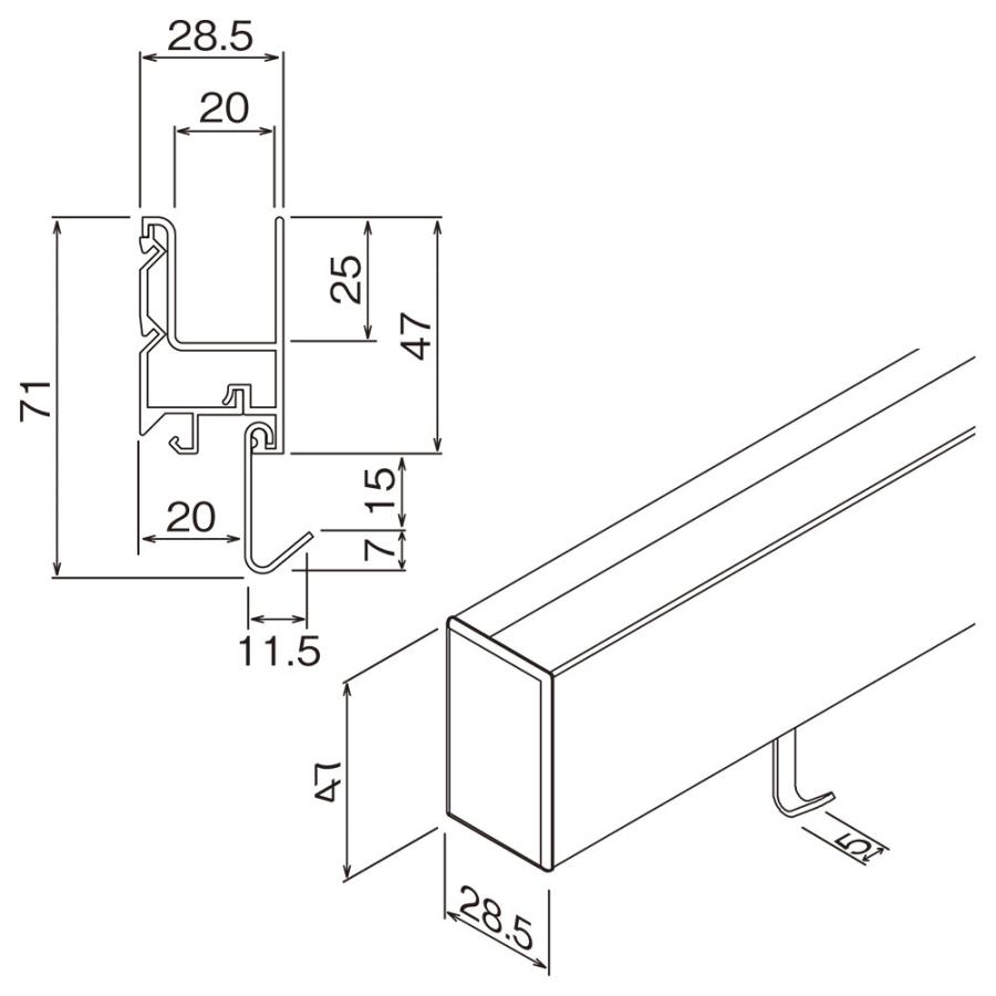 ベルク 壁面収納 おしゃれ 石膏ボード壁対応 なげし 長押レール スリム