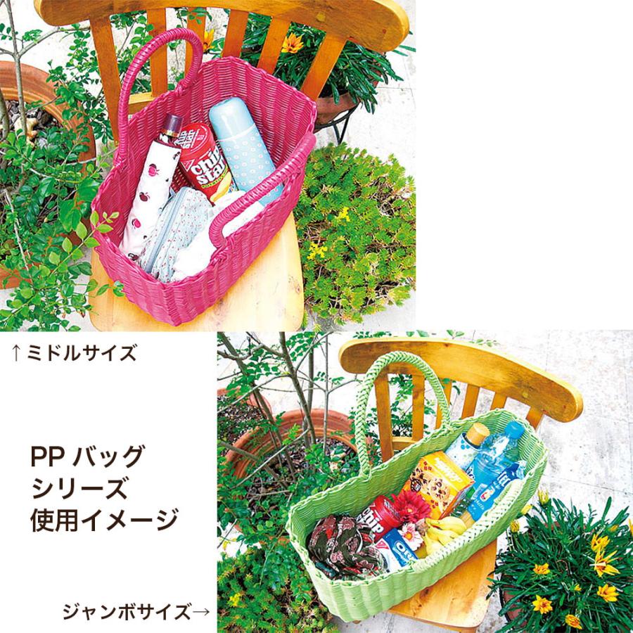 かごバッグ カラフル ビニールバッグ バスケット かわいい おしゃれ PP