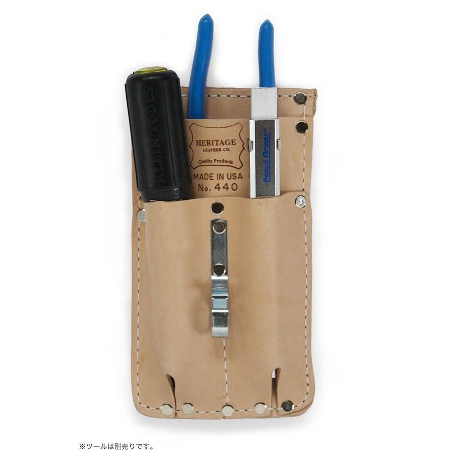 ツールポーチ ポケット引っ掛けタイプ HERITAGE LEATHER（ヘリテージレザー ） 3Pkt Russet Tool Pouch