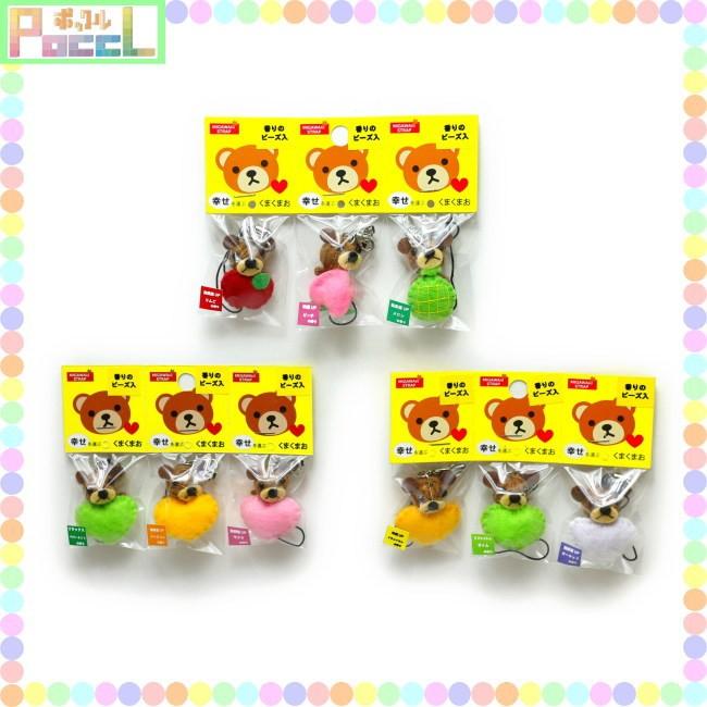 香り付きストラップ くまくまお 切り離し3個セット2 4589617951524