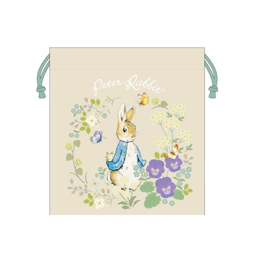 ピーターラビット（PETER RABBIT） 巾着（フラワーベージュ） PR-KI012