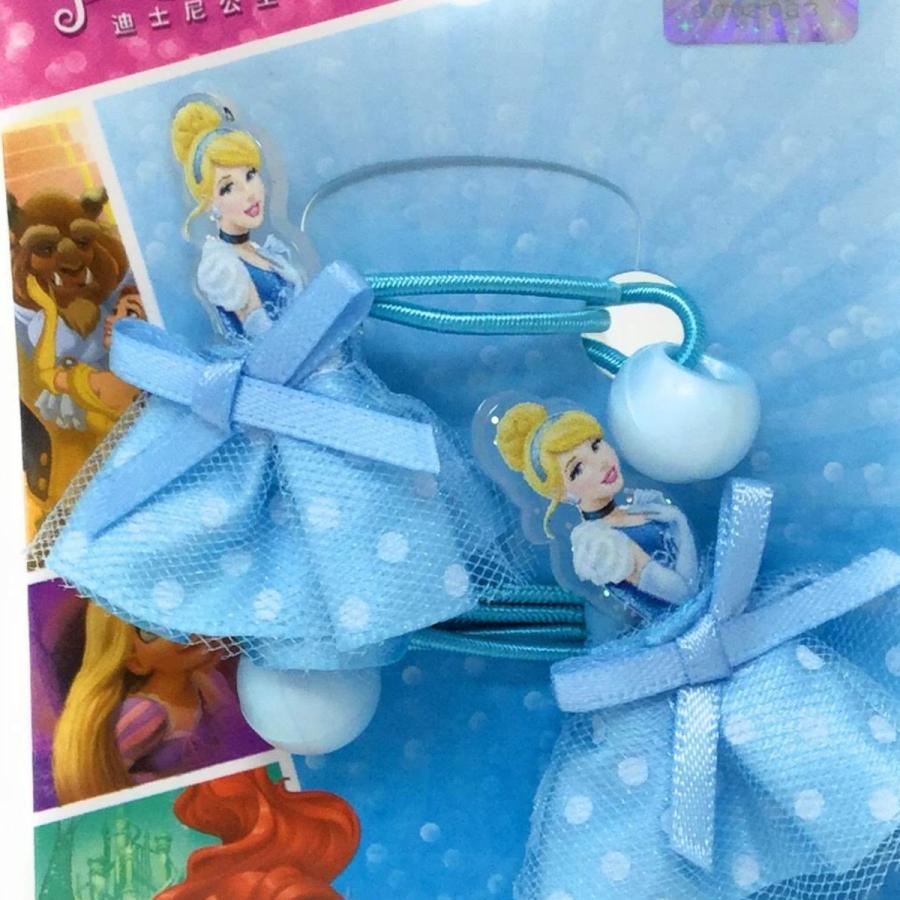 Disney（ディズニー） ディズニープリンセス ドレスクリアヘアゴム2個