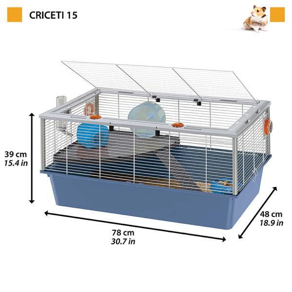送料無料 「クリセッティ 15」イタリアferplast社製  ハムスター マウス ケージ 小動物用 ペット用品 57011811 8010690087436の画像