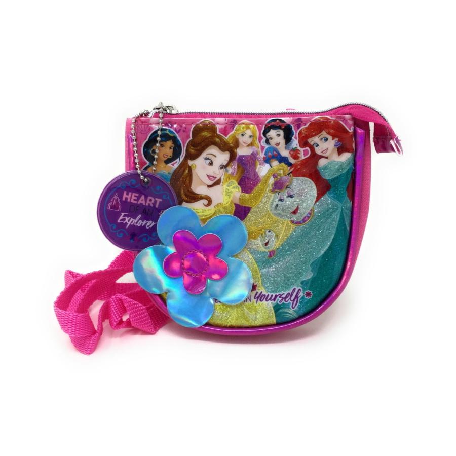ディズニープリンセス ラウンド型ショルダーミニポーチ 大きなフラワー Disney キャラクター グッズ メール便ok ー品販売