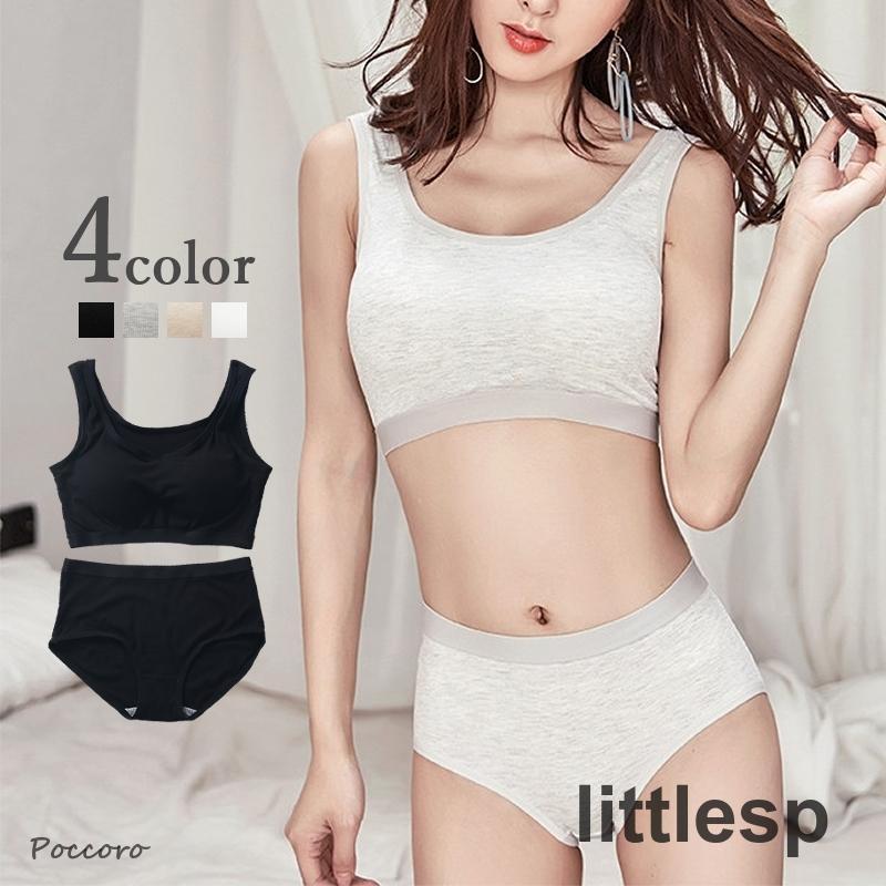 スポーツブラ ショーツ 上下セット ハーフトップブラ ノンワイヤーブラ