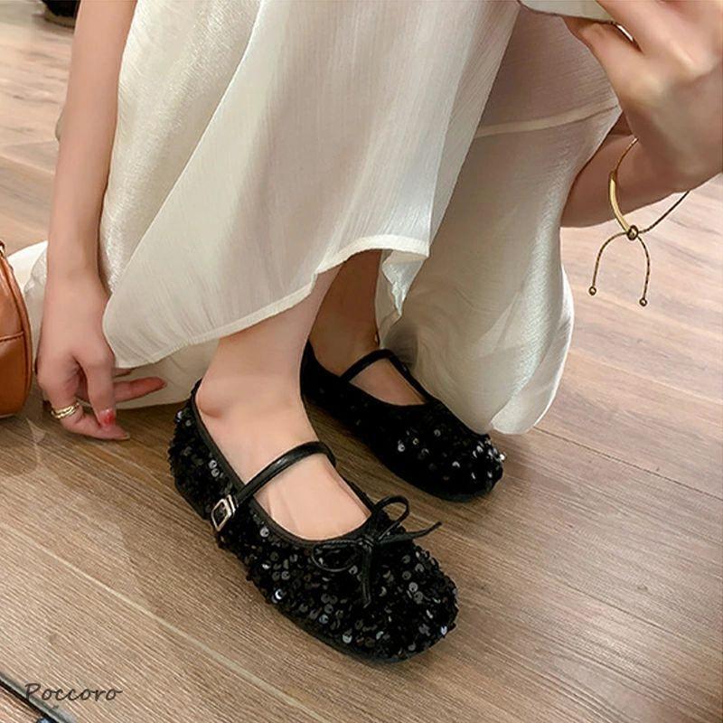 キラキラ バレエシューズ スニーカー パンプス 厚底 フラット