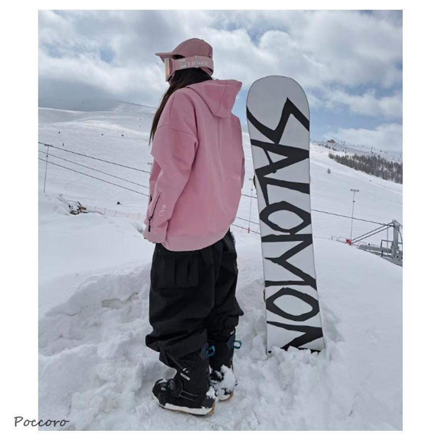 黒 防水 レディース 秋 スノーボードウェア カジュアルパンツ 春