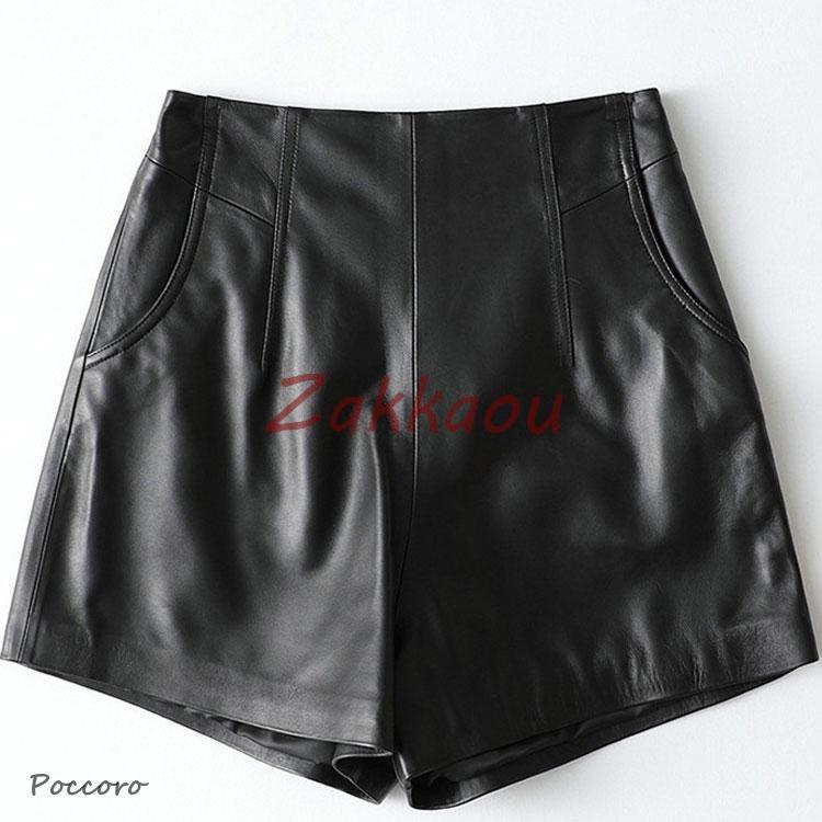 羊革 レディースショートパンツ 革ショーツ ショーパン 春 夏 秋 冬