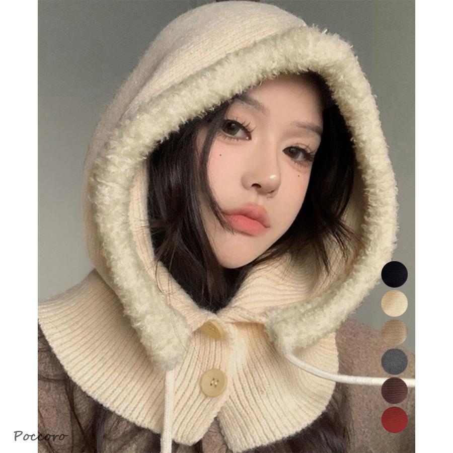 バラクラバニット帽ネックウォーマー一体型 : ポッコロストア - 通販