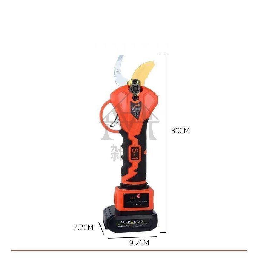 充電式電動ハサミ 剪定ばさみ 2個バッテリー付き 切断直径28mm プロ庭木/枝切り/果樹用 庭木/枝切り/剪定鋏 園芸用剪定用具 