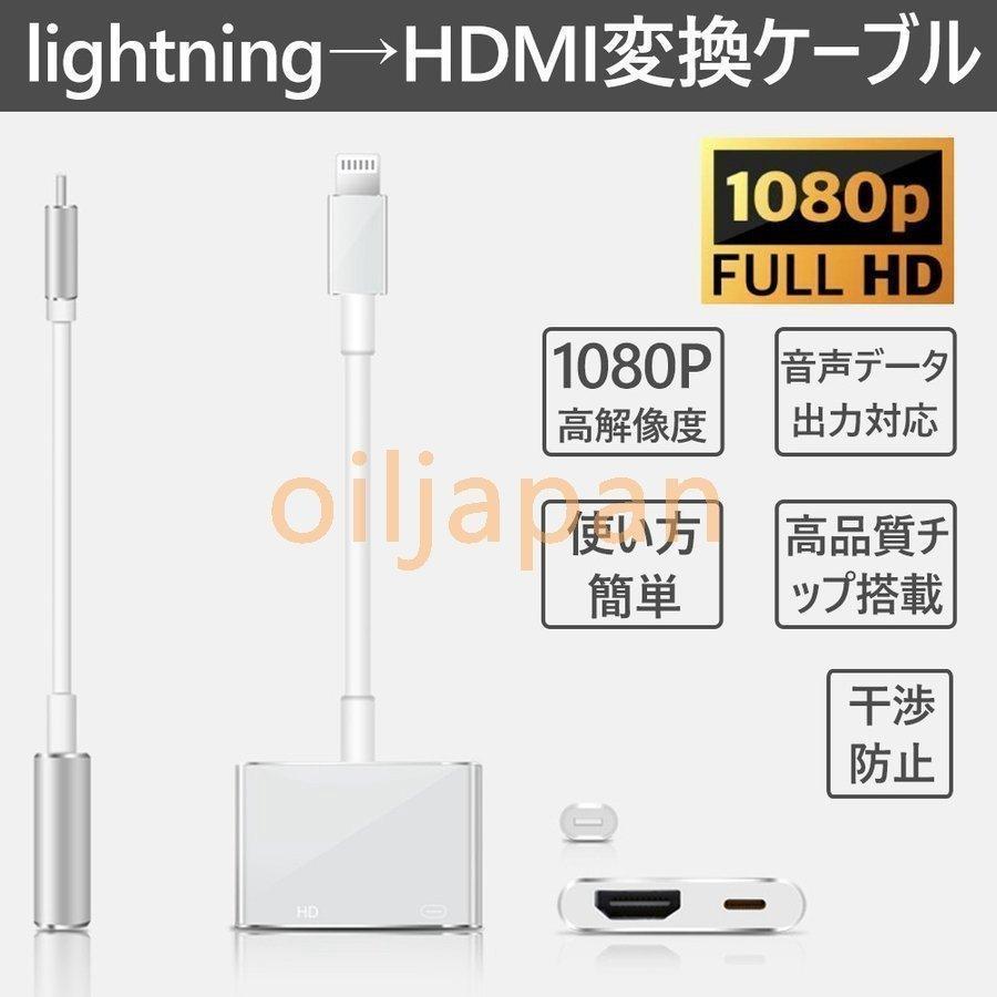 HDMI変換ケーブル iPhoneavアダプタ iPhoneHDMIケーブル youtube HD1080P高解像度 簡単接続 音声同期出力｜poccoro｜02