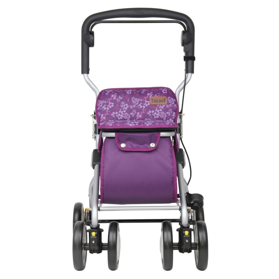 幸和製作所 TacaoF シルバーカー テイコブ パープル 花柄　RUS04 幸和製作所 シルバーカー テイコブRUS04 1台（直送品） - アスクル